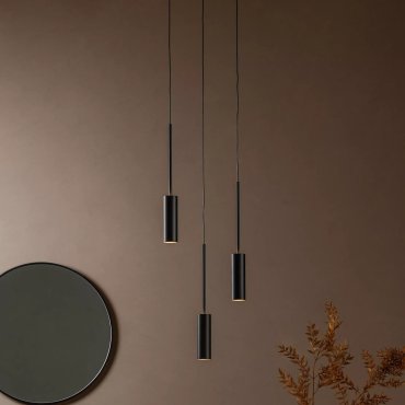 Lucide Tubule - hanglamp - Ø 26 x 169 cm - 3 x 7W LED incl. - zwart