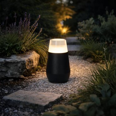 Lucide Opus - tuinpaal - Ø 14,5 x 28 cm - 9W LED incl. - IP54 - zwart