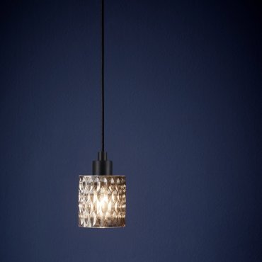 Nordlux Hollywood - hanglamp - Ø 10,8 x 317,7 cm - gerookt glas