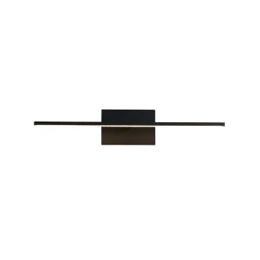 Searchlight Amalfi - wandverlichting - 41 x 8 cm - 7W LED incl - IP44 - mat zwart