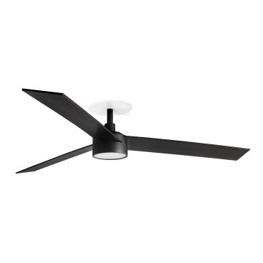 Faro Rudder L - plafondventilator met licht en inbouwrozet - Ø 132 cm - mat zwart