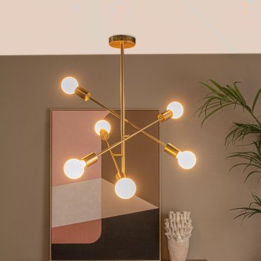 Lucide Lester - plafondverlichting - 59 x 59 x 83 cm - goud