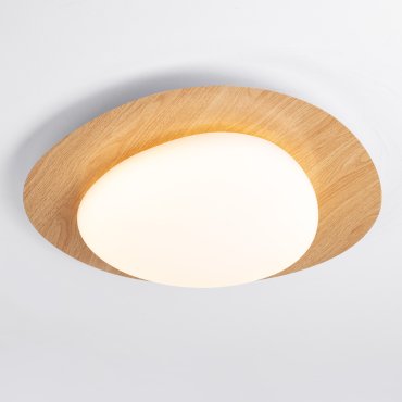 Nova Luce Nimbus - plafondlamp - Ø 47 x 11,5 cm - 21W dimbare LED incl. - hout