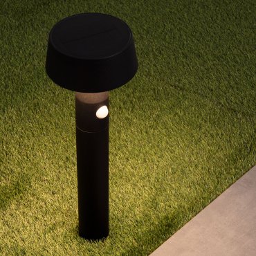 Nova Luce Chiaro - tuinpaal - Ø 17 x 50 cm - 1W LED incl. - IP54 - zandzwart