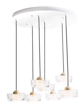 Maxlight Lipari - hanglamp - Ø 62 x 180 cm - 38W LED incl. - geborsteld goud