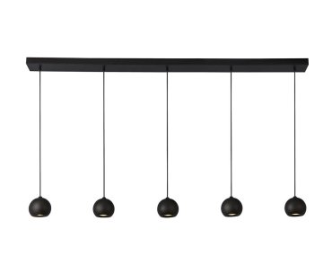 Searchlight Eindhoven - hanglamp - 160 x 12 x 200 cm - zand zwart