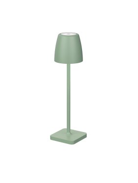 Nova Luce Colt - tafellamp met usb-poort - Ø 8 x 30 cm - 2W dimbare LED incl. - IP54 - olijfgroen