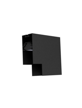 Nova Luce V-Connector voor magnetisch opbouw/pendel profiel - 10 x 3,9 x 7,5 cm - zwart