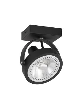 Nova Luce Thomas - opbouwspot - 6 x 19 x 14,5 cm - zwart