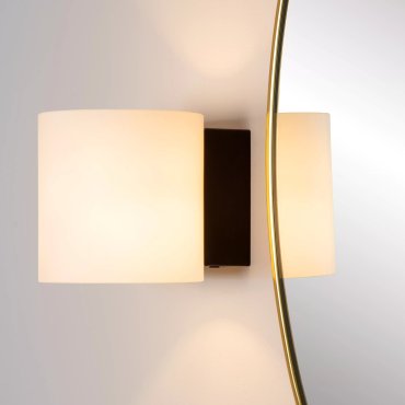 Lucide Jelte - wandverlichting - 12 x 15 x 12 cm - IP44 - zwart en opaal