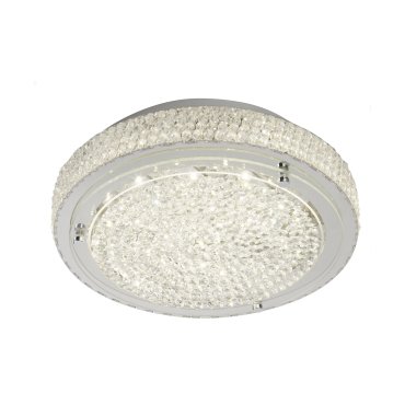 Searchlight Flush - plafondverlichting - Ø 30 x 8,5 cm - 12W dimbare LED incl. - transparant