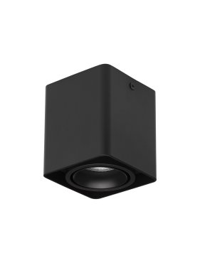 Nova Luce Rende - opbouwspot - 8,5 x 8,5 x 10 cm - zwart