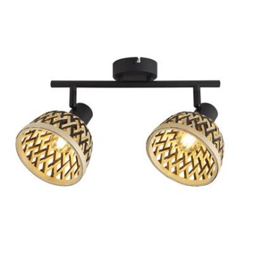 Searchlight Lance - opbouwspot 2L - 13 x 17  x 22 cm - zwart