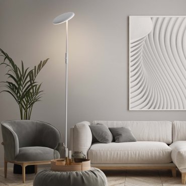 Nova Luce Notos - vloerlamp - 27 x 205 cm - 30W dimbare LED incl. - zandwit