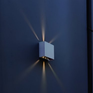 Lutec Gemini Beams - 11 x 11 x 5,4 cm - 10W LED incl. - IP54 - wit - warm wit