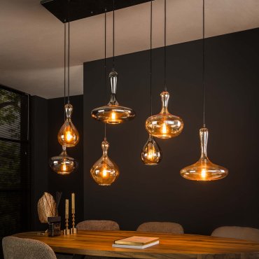 Vico Karaf - hanglamp - 145 x 50 x 150 cm - zwart