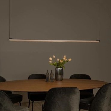 Lucide Braga - hanglamp met handbewegingssensor - 150 x 5 x 207,9 cm - 36W dimbare LED incl. - koffie