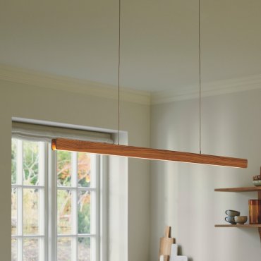 Nordlux Ilgas - hanglamp - 115 x 200 x 4,4 cm - 47W dimbare LED incl. - hout