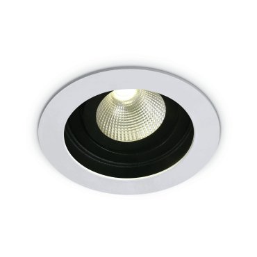 ONE Light COB Shop &amp; Hotel - inbouwspot - Ø 100 mm, Ø 87 mm inbouwmaat - 12W dimbare LED incl. - wit - warm witte lichtkleur (3000K)