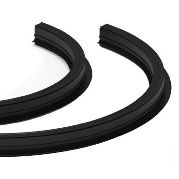 VK Lighting Eiva - magnetisch railsysteem - R40 gebogen inbouwprofiel voor 12 mm gipsplaat - 5,48 x 5,25 cm - DALI dimbaar - zwart