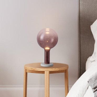 Nova Luce Nostos - tafellamp - Ø 20 x 35 cm - 3W dimbare LED incl. - bruin en goud