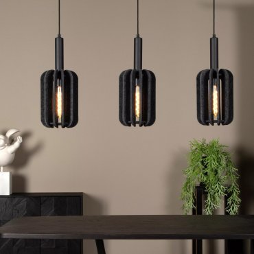 Lucide Rafal - hanglamp - 98 x 20 x 183 cm - grijs