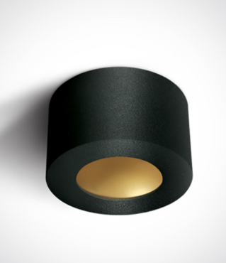 ONE Light - Black Cylinder LED - plafondverlichting - 8W niet-dimbare LED incl. - Ø 10,7 x 6,4 cm - zwart