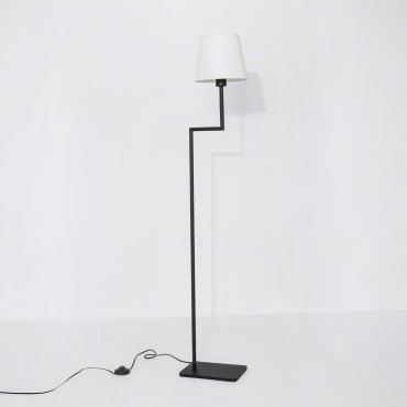 Nova Luce Savona - staanlamp - 35 x 18 x 150 cm - wit en zand zwart