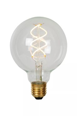 Lucide LED filament lamp - Ø 9,5 x 13,8 cm - E27 - 4,9W dimbaar - 2700K - transparant