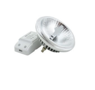 Artdelight Ledspot incl. driver - Ø 11,1 x 7 cm - stralingshoek van 35° - G53 - AR111 - 15W dim to warm led - 3000K tot 2200K - grijs