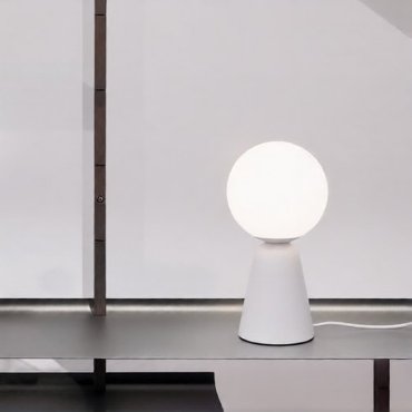 Nova Luce Zero - tafellamp - Ø 10 x 20 cm - wit