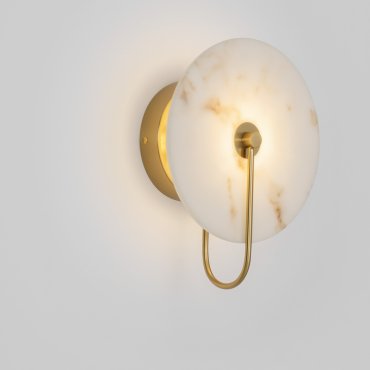 Nova Luce Maru - wandlamp - Ø 30 x 11,5 cm - 6W LED incl. - messing goud