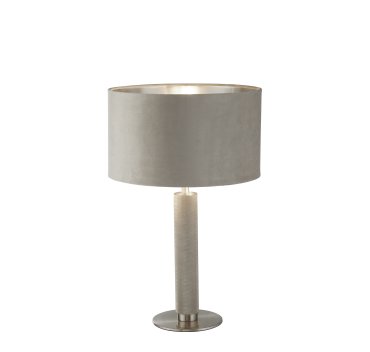 Searchlight London - tafellamp - Ø 38 x 63 cm - zilver en taupe