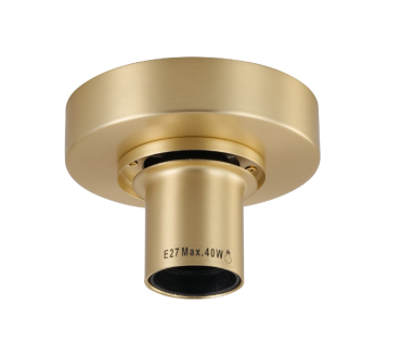 Artdelight - opbouwfitting excl. lampenkap - Ø11 x 7 cm - goud