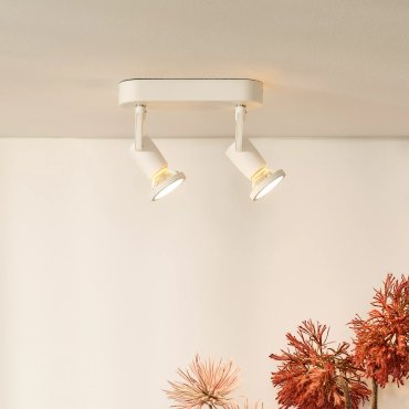 Lucide Jaster 2 - opbouwspot - 20 x 6 x 15,5 cm - 2 x 5W LED incl. - wit