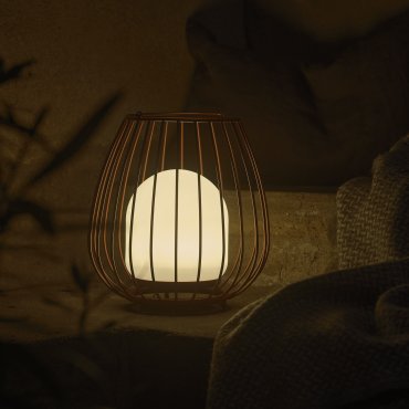 Nordlux Jim To-Go - oplaadbare tafellamp buiten - Ø 28 x 30,3 cm - 3W LED incl. - IP54 - rood