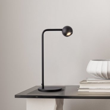 Nova Luce Sfera - tafellamp - 14 x 35,5 x 22,5 cm - 6W LED incl. - zandzwart