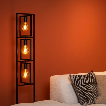 Lucide Luuk - staanlamp - 26 x 34 x 145 cm - zwart
