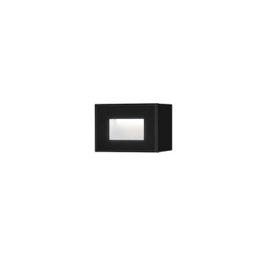 Konstsmide Chieri - buiten wandlamp - 12 x 5,5  x 8 cm - 4W LED incl. - IP54 - zwart