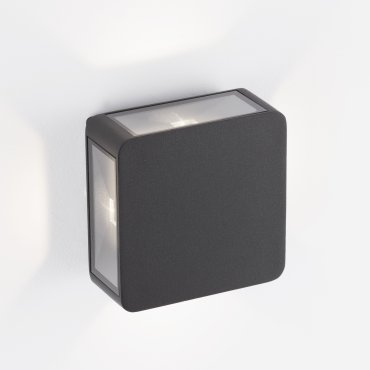 Nova Luce Serika - buiten wandverlichting - 11 x 11 x 6 cm -  9W LED incl. - IP65 - donker antraciet