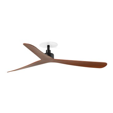 Faro Rocker M - plafondventilator met inbouwrozet - Ø 132 cm - mat zwart en walnoot