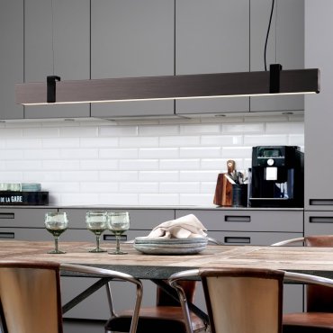 Nordlux Lilt - hanglamp - 115 x 4,3 x 210,2 cm - 3 stappen Moodmaker functie - 27W LED incl. - donker staal