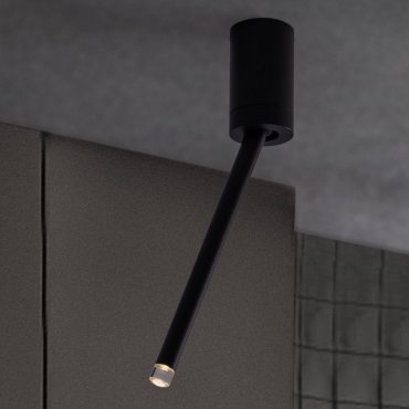 Nova Luce Ornos - plafondlamp - Ø 5 x 29,5 cm - 4W LED incl. - zandzwart