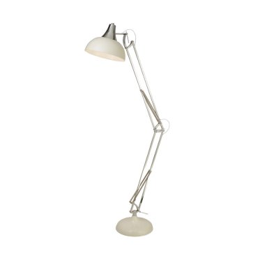 Searchlight Goliath - vloerlamp - 30 x 170 cm - chroom, crème en grijs