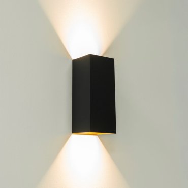 Artdelight Dante XL - wandverlichting - 9 x 10 x 24 cm - zwart en goud