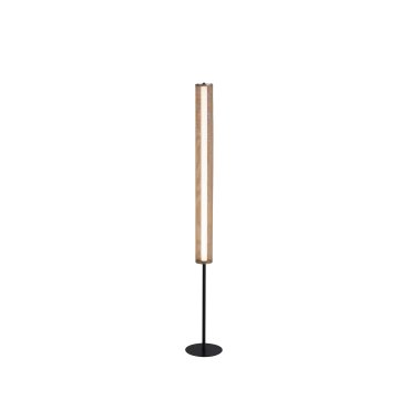 Searchlight Thread - vloerlamp - Ø 22 x 156 cm - 3 stappen dimbaar - 27W LED incl. - goud en mat zwart