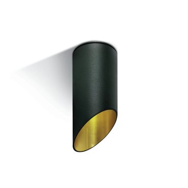 SHOWROOMMODEL - ONE Light Decorative Cut Cylinders - opbouwspot 1L - Ø 6 x 15 cm - zwart en goud