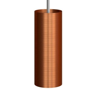 Creative Cables Tube - hanglamp 1L - Ø 6 x 190 cm - geborsteld koper