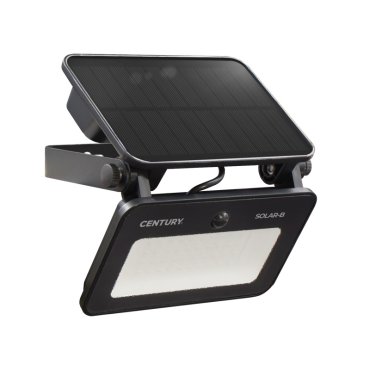 Century Italia Zonne-B - verstraler op zonne-energie met bewegingsensor - 14,3 x 9,7 x 4,4 cm - 8W LED incl. - instelbare lichtkleur - IP65 - zwart