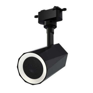 Lichtkoning LED Track Speaker - rail speaker - Bluetooth speaker met RGB verlichting en afstandsbediening - 3-fase railsysteem - zwart
